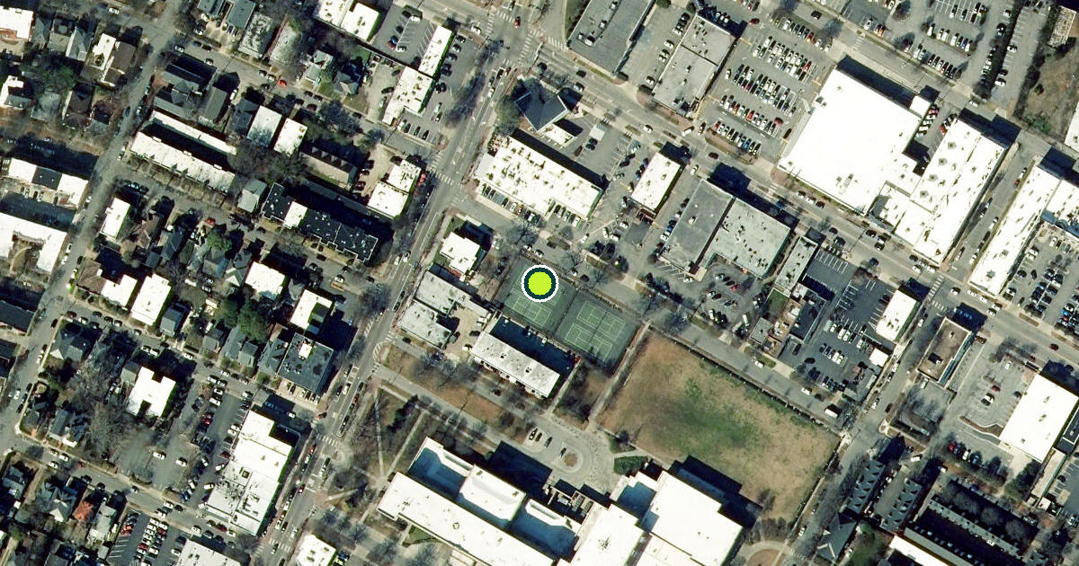 Satellite view of Norfolk Pickleball Courts
