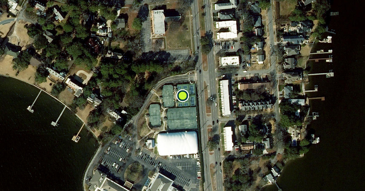 Satellite view of Norfolk Pickleball Courts