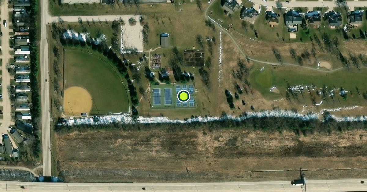 Satellite view of Normal Pickleball Courts