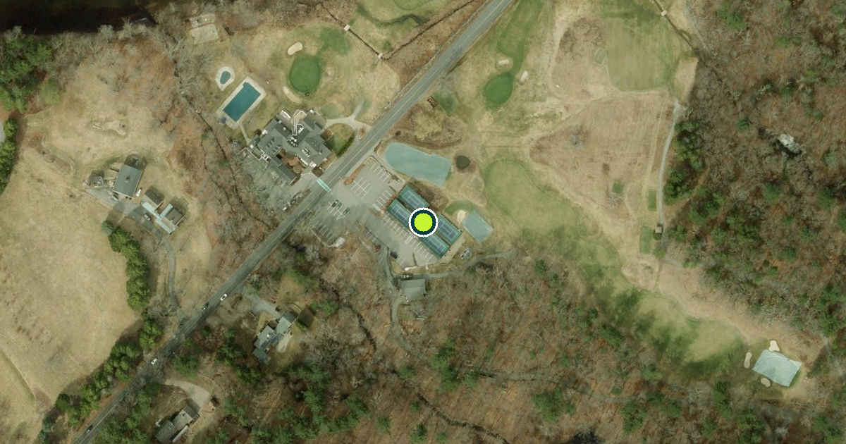 Satellite view of North Andover Pickleball Courts