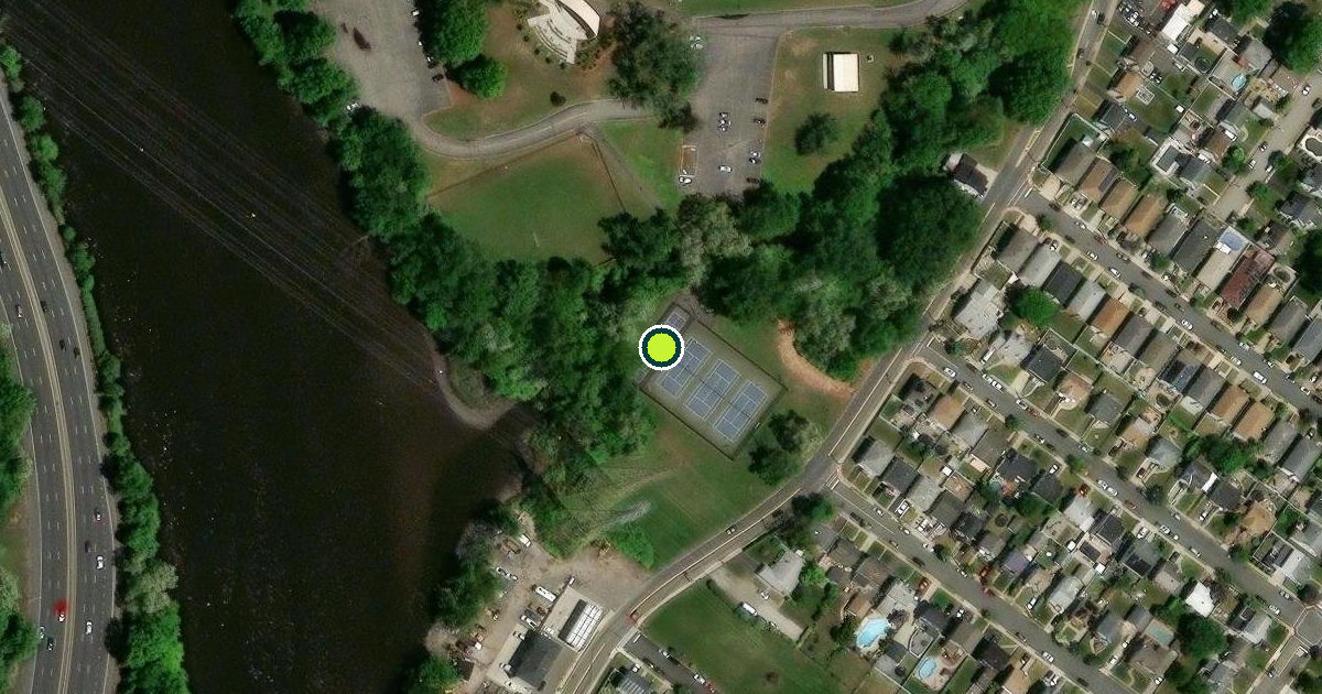 Satellite view of North Arlington Pickleball Courts