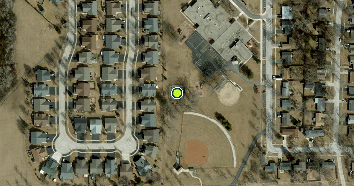 Satellite view of North Aurora Pickleball Courts