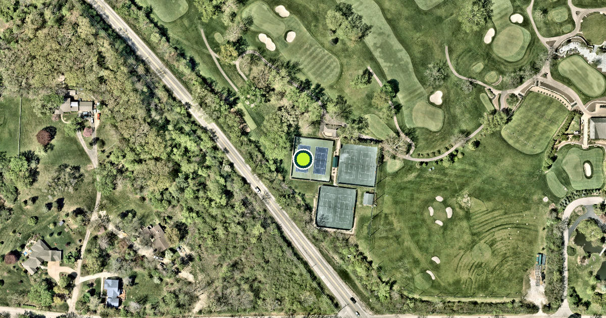 Satellite view of North Barrington Pickleball Courts
