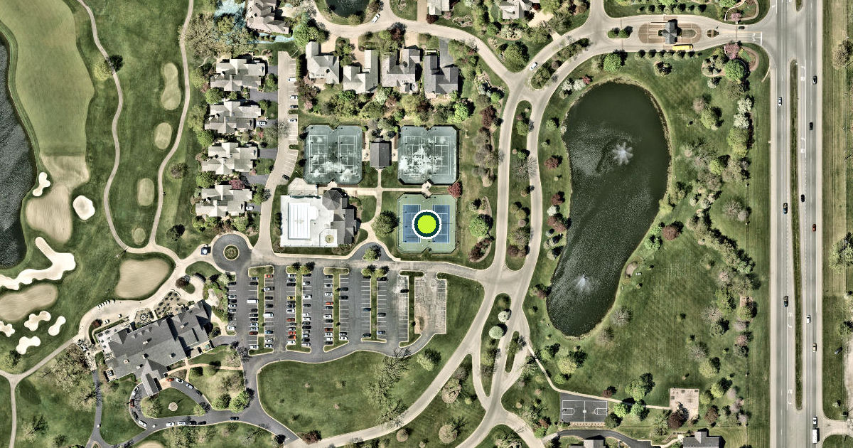 Satellite view of North Barrington Pickleball Courts