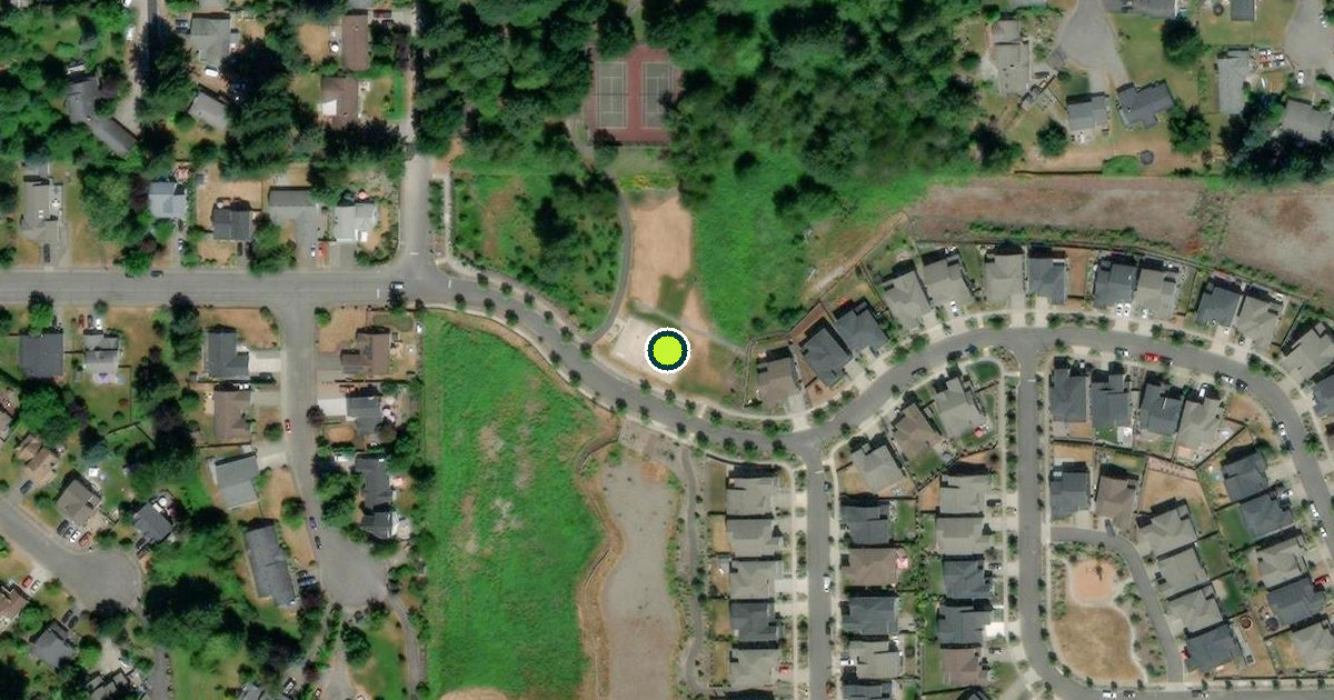 Satellite view of North Bend Pickleball Courts