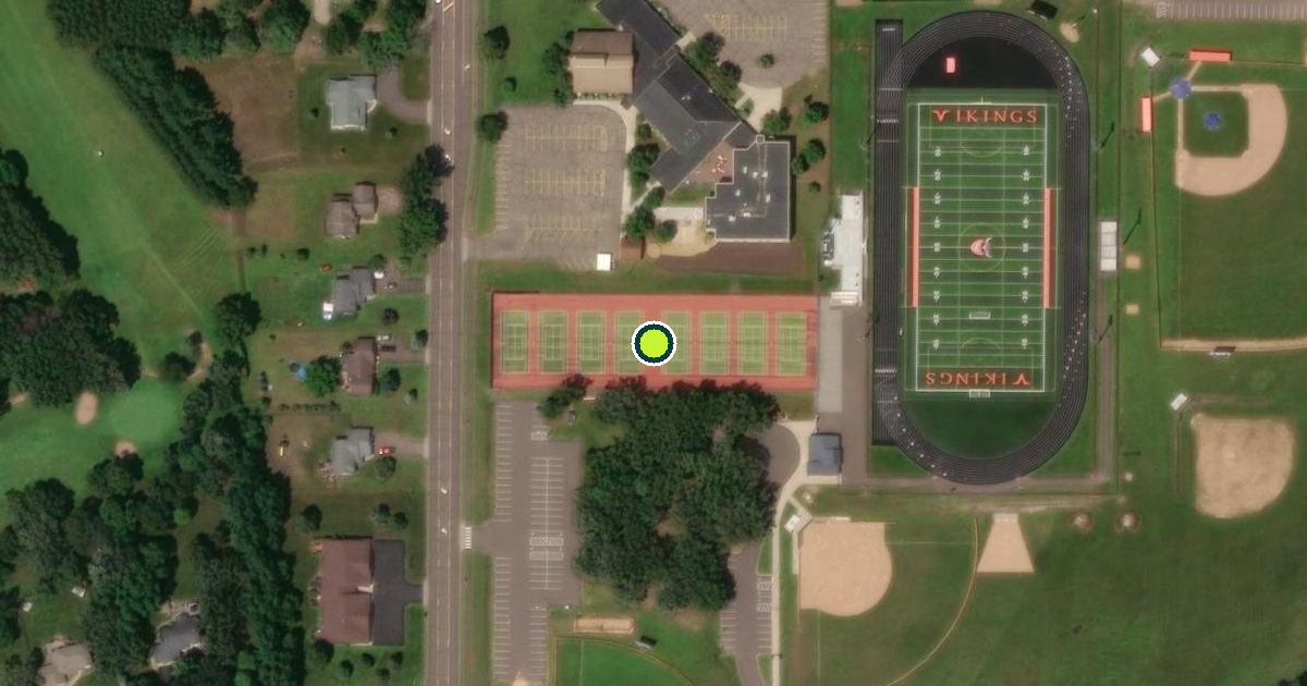 Satellite view of North Branch Area High School Pickleball Courts
