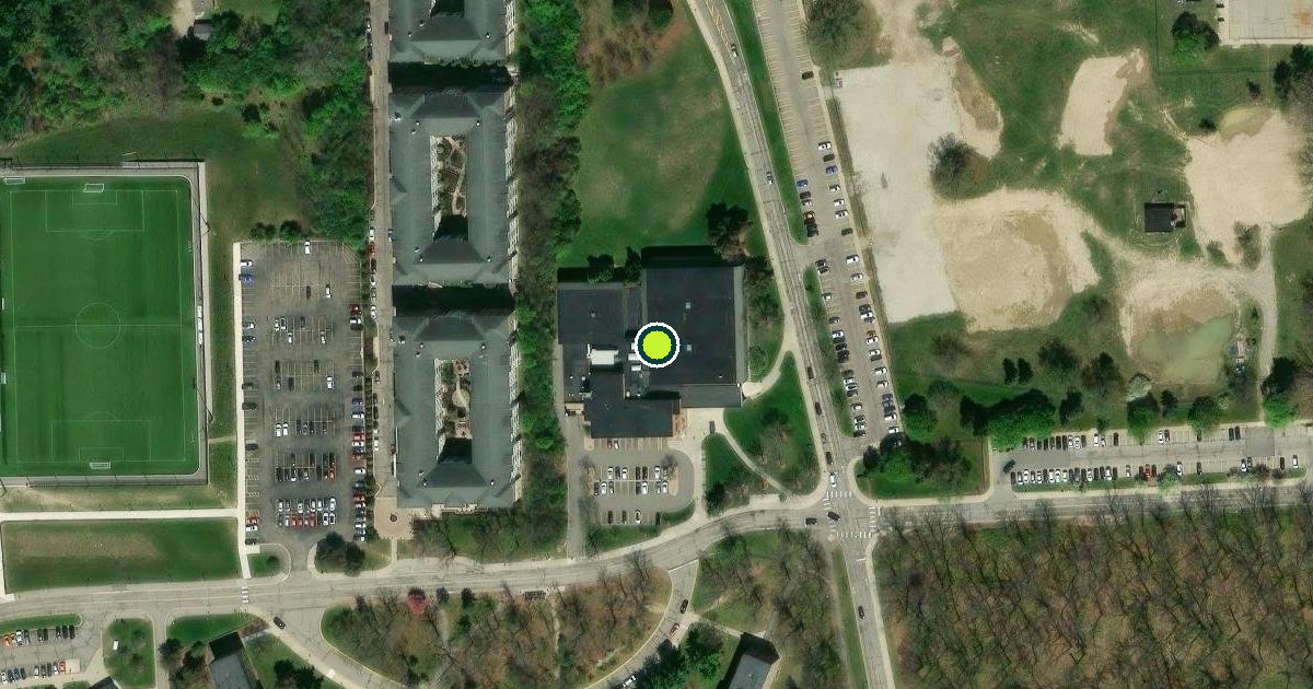 Satellite view of North Campus Recreation Building