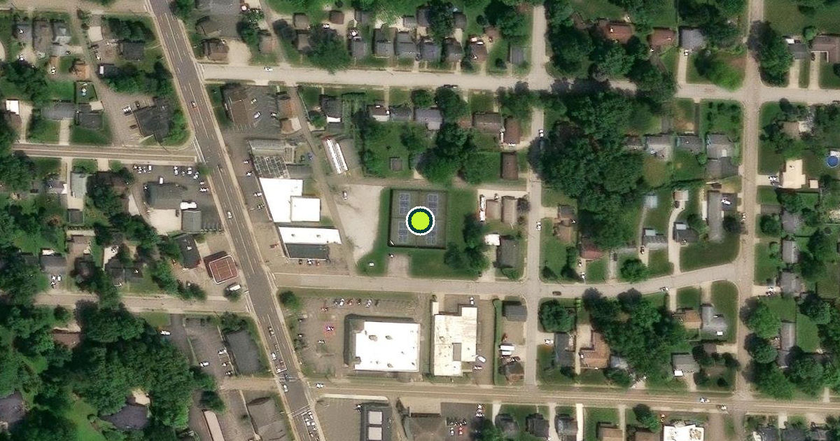Satellite view of North Canton Pickleball Courts