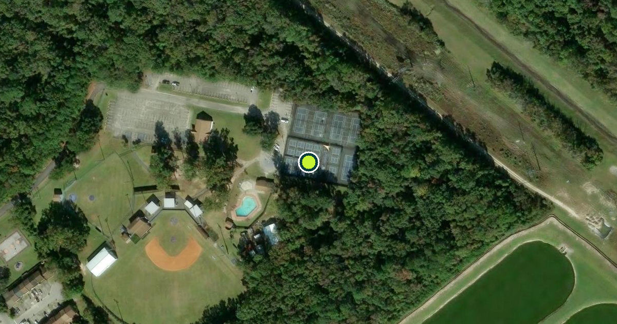 Satellite view of North Charleston Pickleball Courts