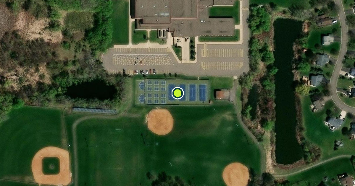Satellite view of North Community Park Pickleball Courts