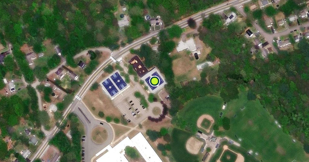 Satellite view of North Kingstown Pickleball Courts