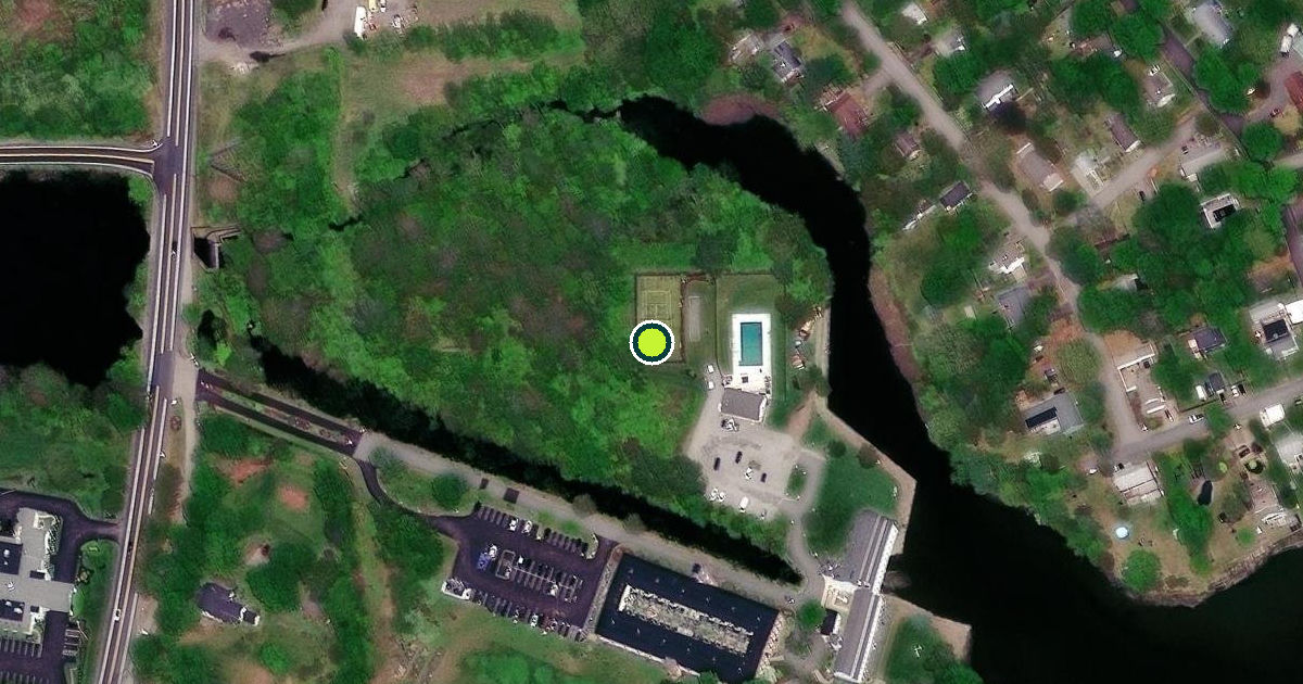 Satellite view of North Kingstown Pickleball Courts