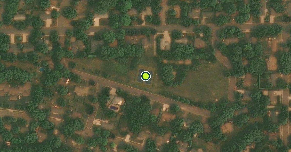 Satellite view of North Mankato Pickleball Courts