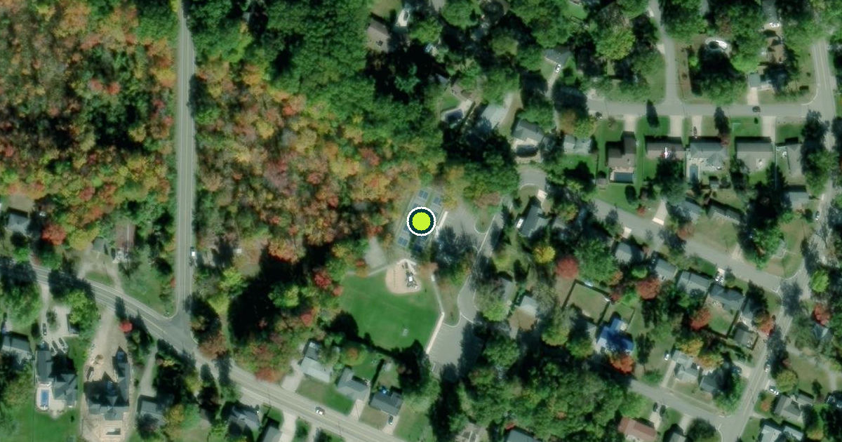 Satellite view of North Muskegon Pickleball Courts