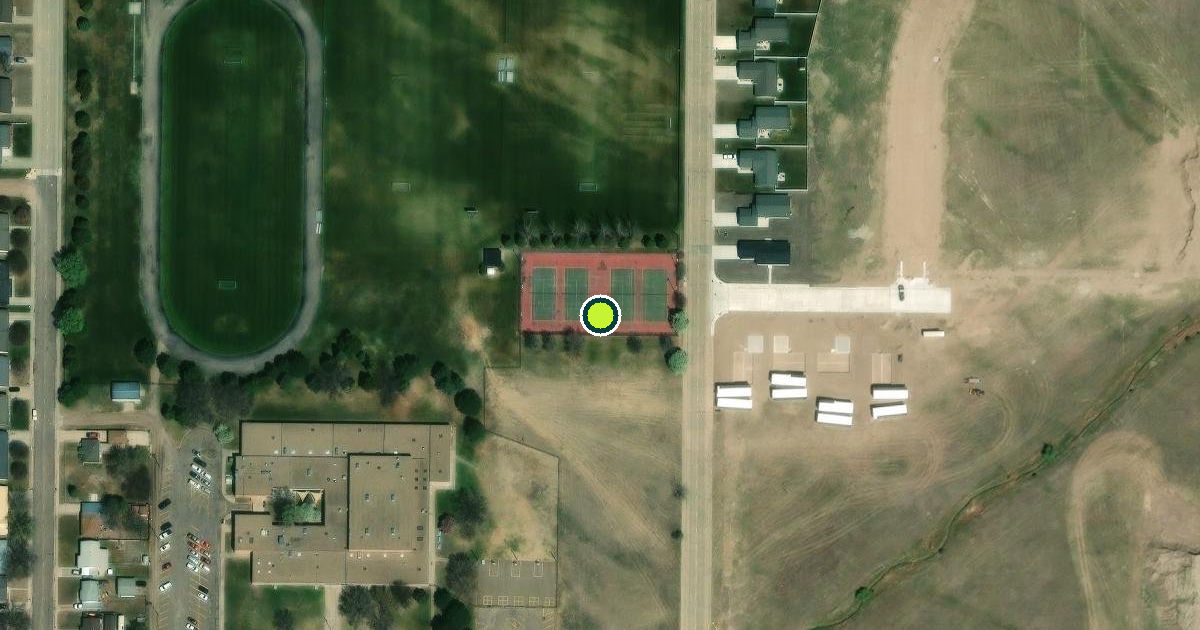 Satellite view of North Platte Pickleball Courts