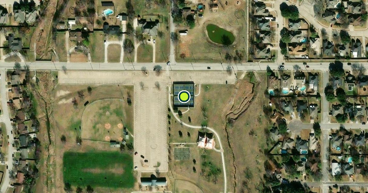 Satellite view of North Richland Hills Pickleball Courts