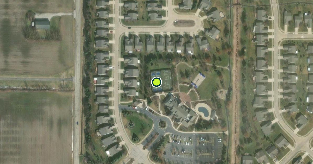 Satellite view of North Ridgeville Pickleball Courts