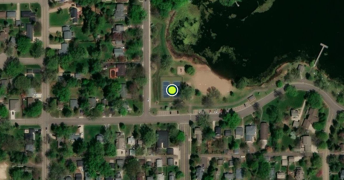 Satellite view of North Saint Paul Pickleball Courts