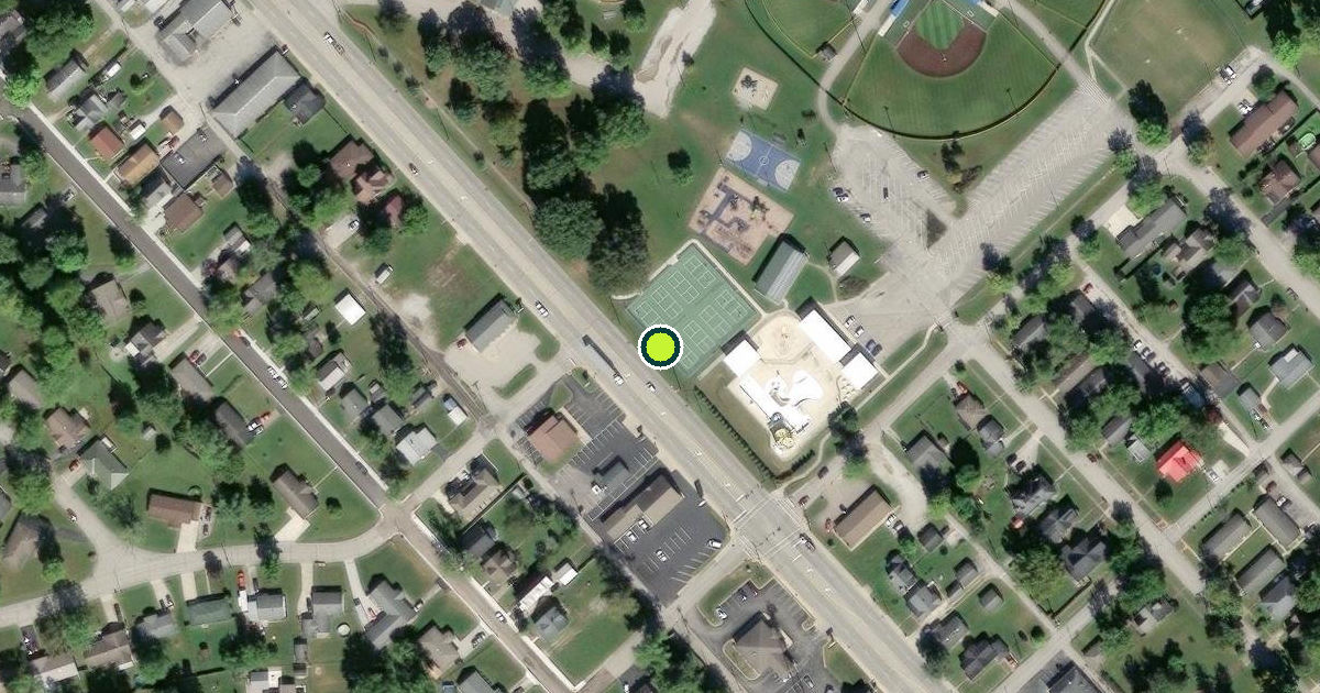 Satellite view of North Vernon Pickleball Courts