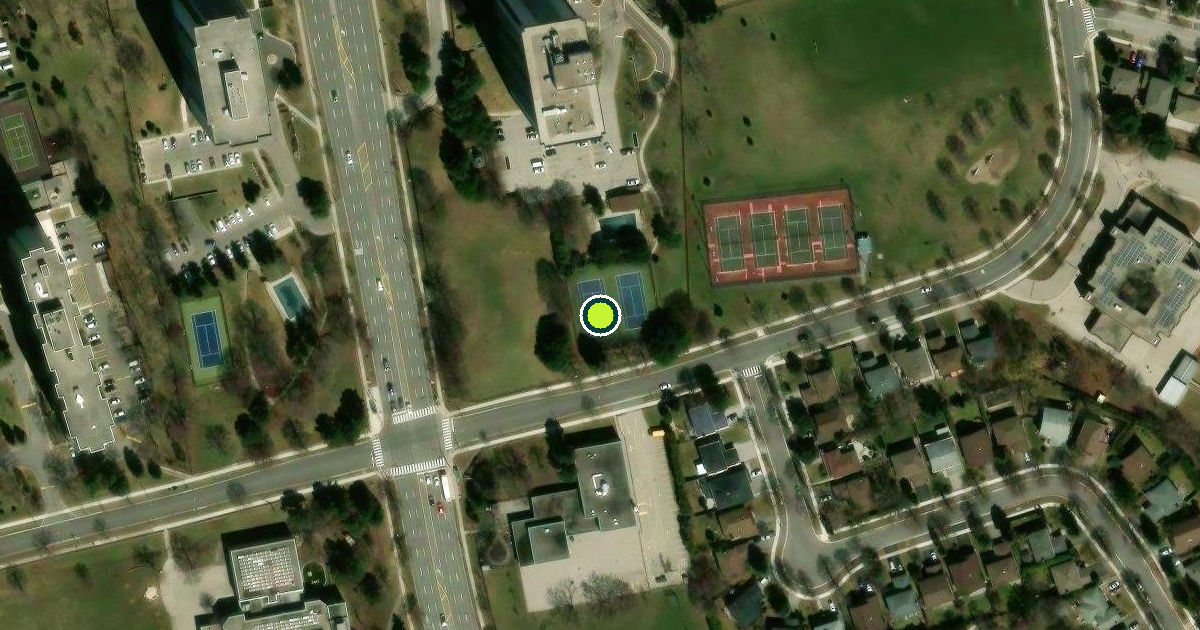 Satellite view of North York Pickleball Courts