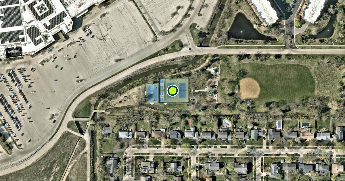 Satellite view of Northbrook Pickleball Courts
