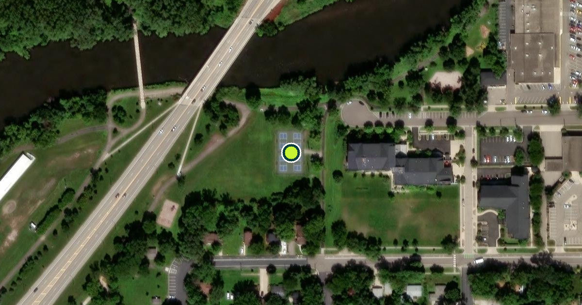 Satellite view of Northfield Pickleball Courts