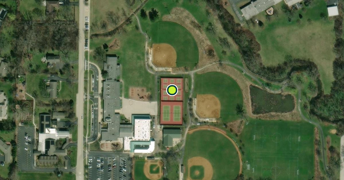 Satellite view of Northfield Pickleball Courts