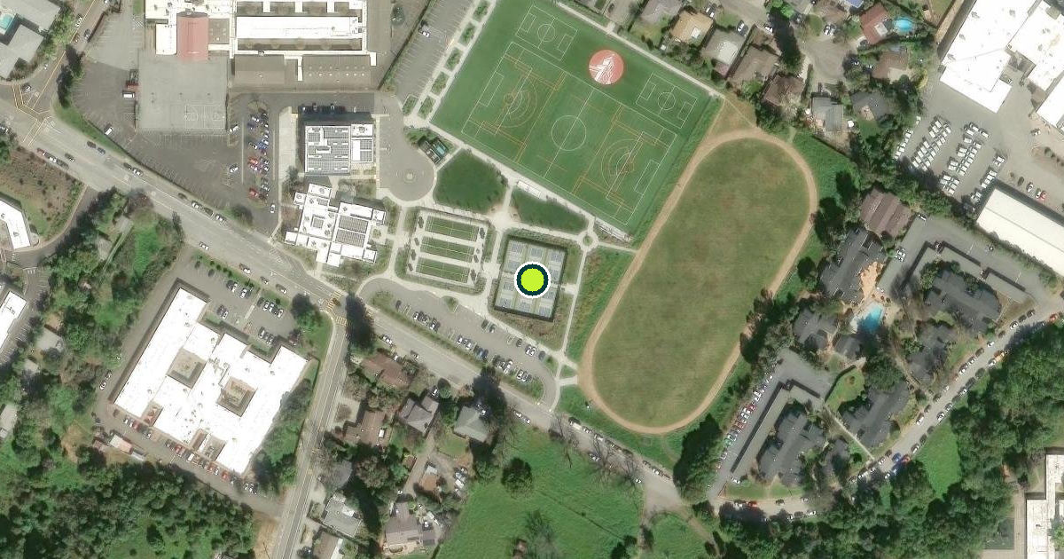 Satellite view of Novato Pickleball Courts