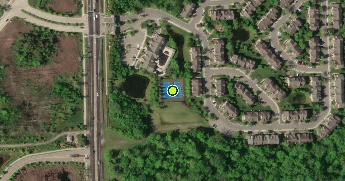 Satellite view of Novi Pickleball Courts