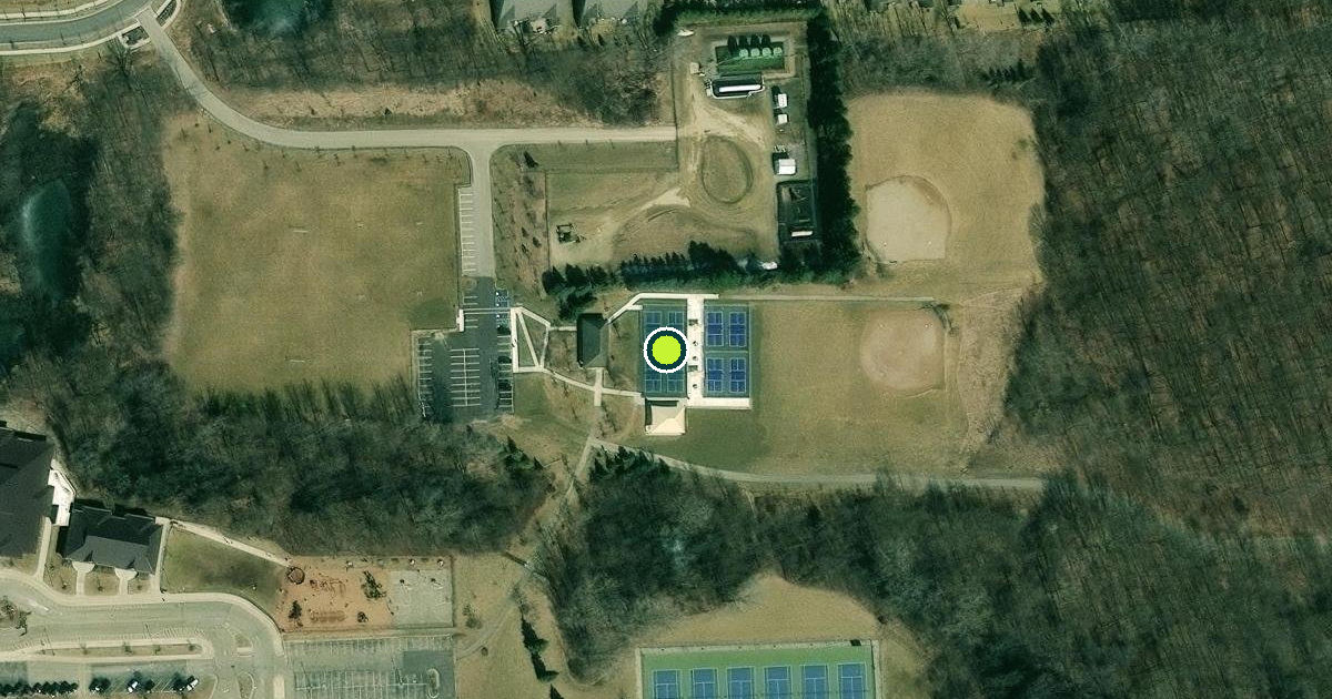 Satellite view of Novi Pickleball Courts