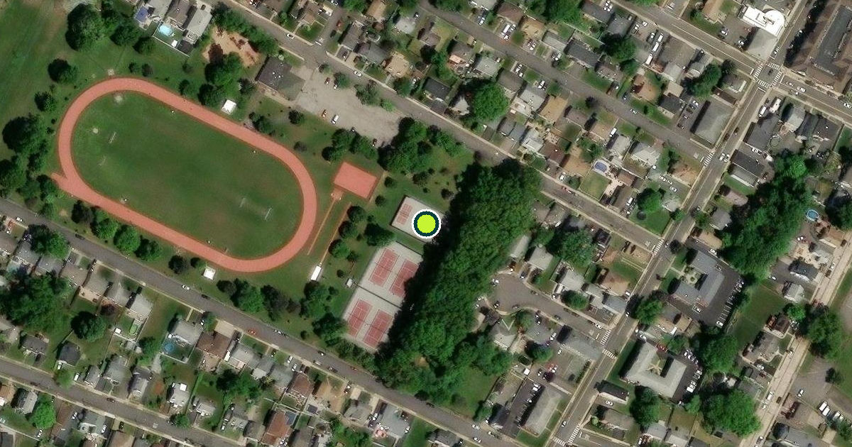 Satellite view of Nutley Pickleball Courts