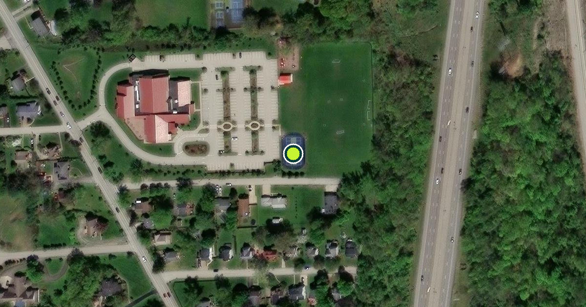 Satellite view of O'Hara Township Pickleball Courts