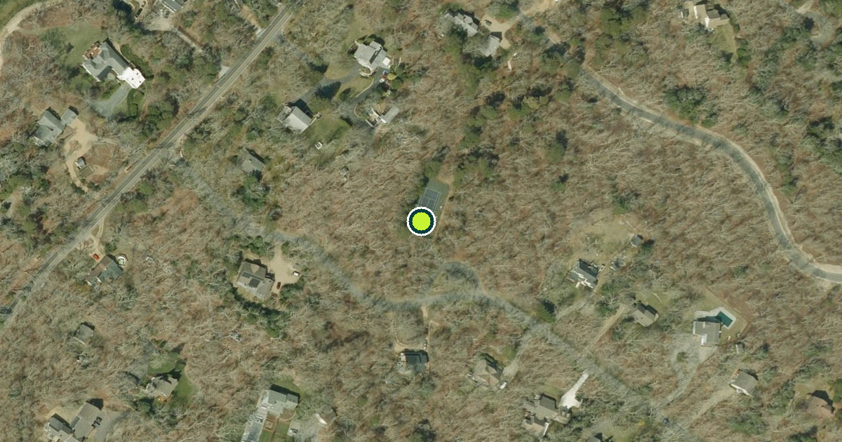 Satellite view of Oak Bluffs Pickleball Courts