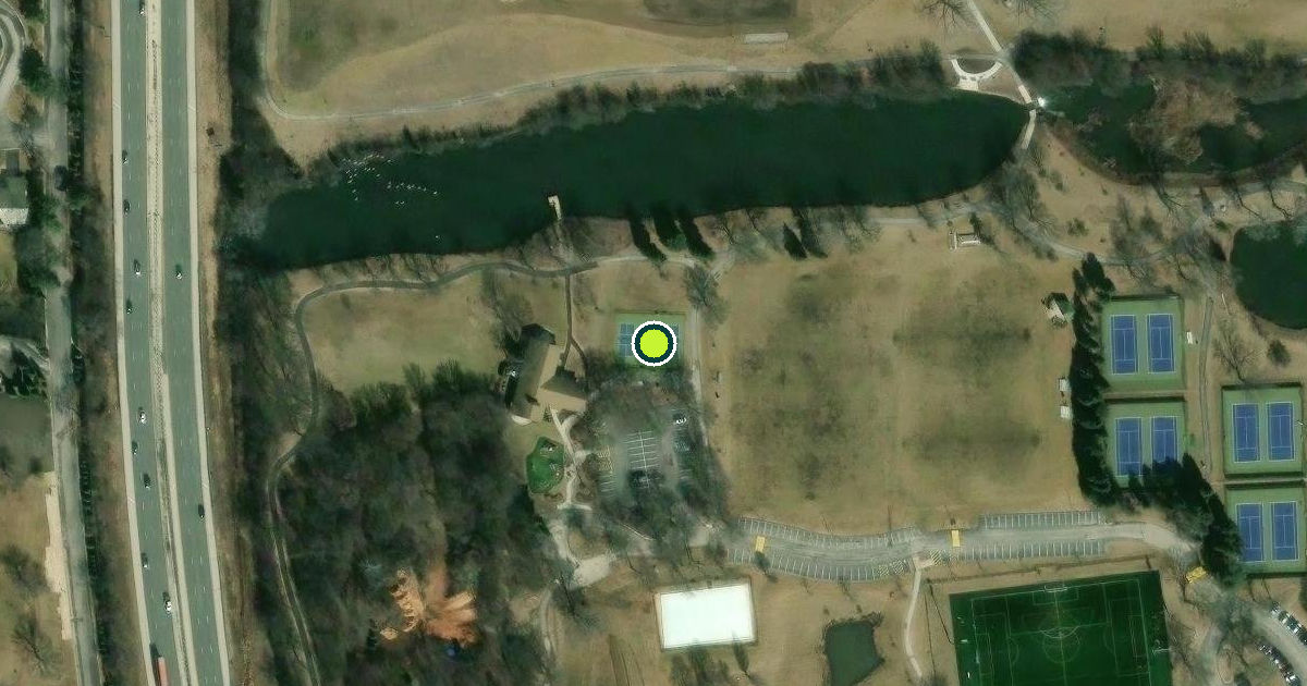 Satellite view of Oak Brook Pickleball Courts