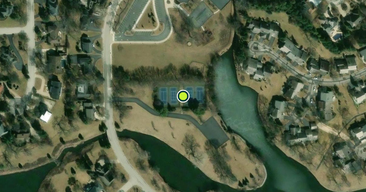 Satellite view of Oak Brook Pickleball Courts