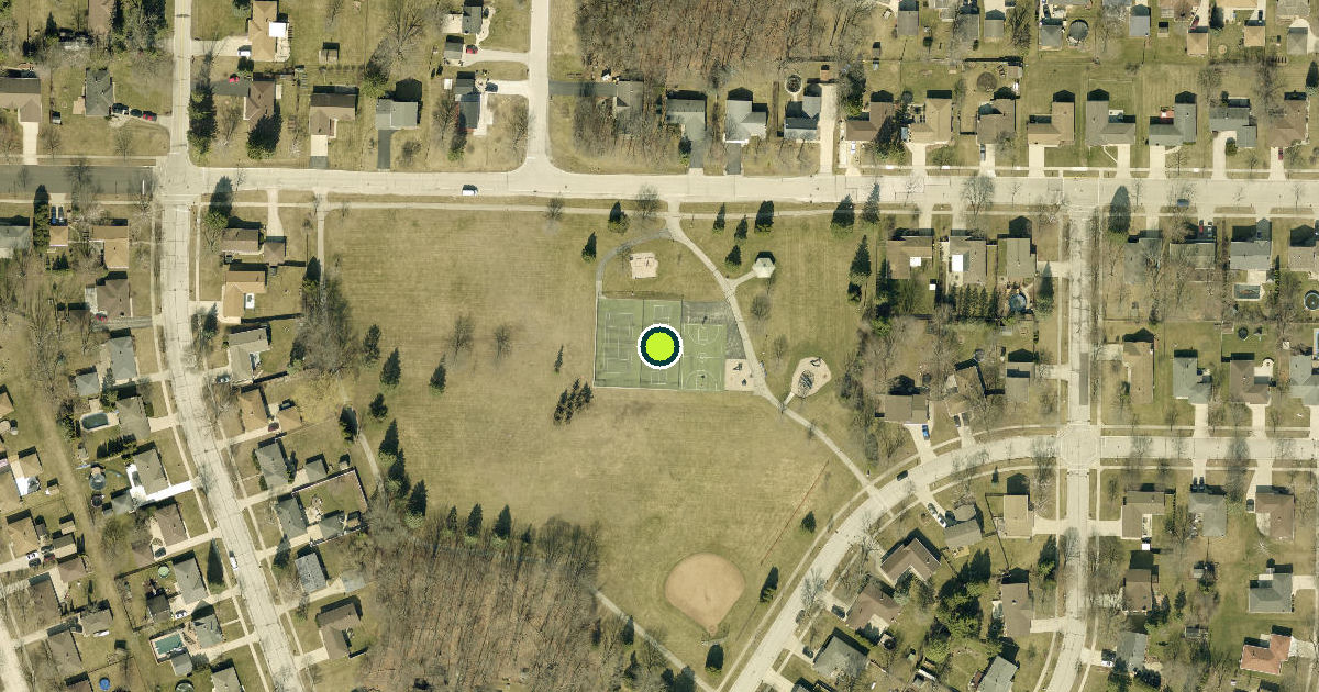 Satellite view of Oak Creek Pickleball Courts