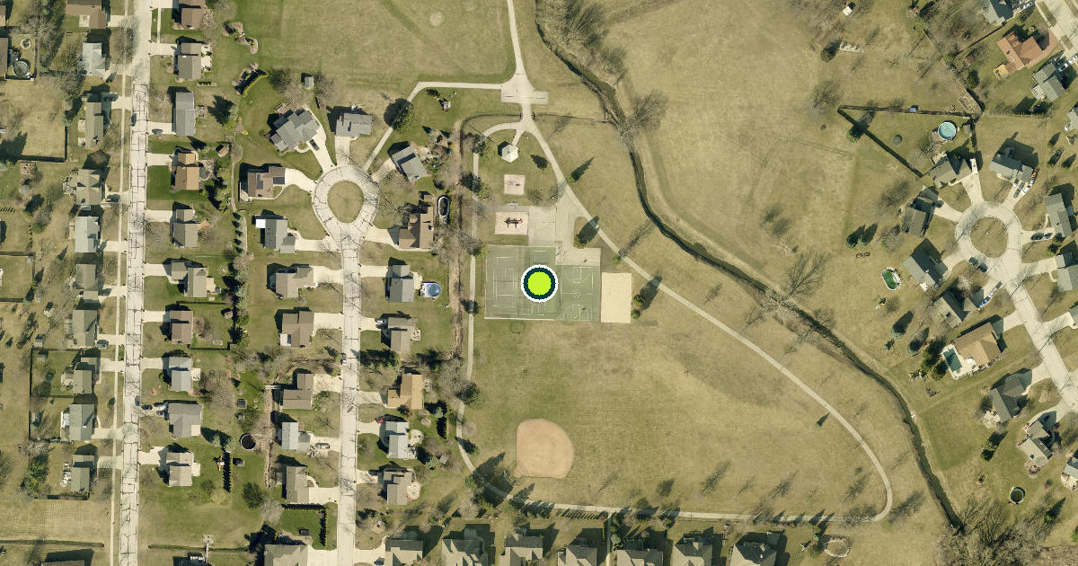 Satellite view of Oak Creek Pickleball Courts