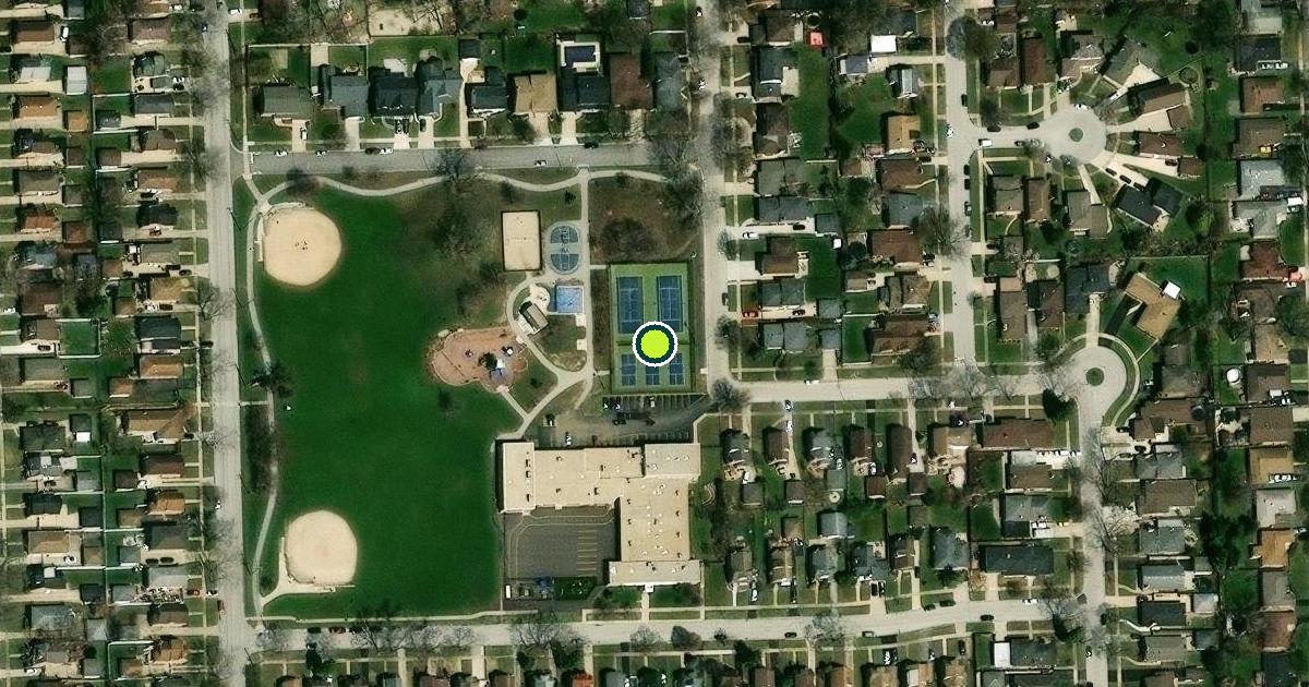 Satellite view of Oak Lawn Pickleball Courts