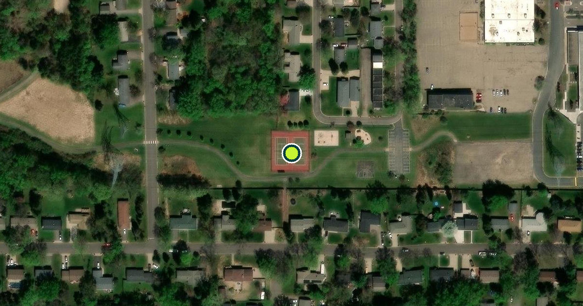 Satellite view of Oak Park Heights Pickleball Courts