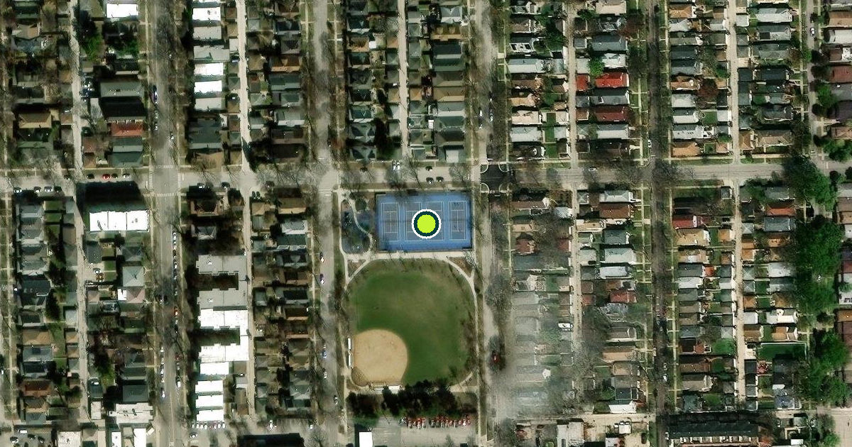 Satellite view of Oak Park Pickleball Courts