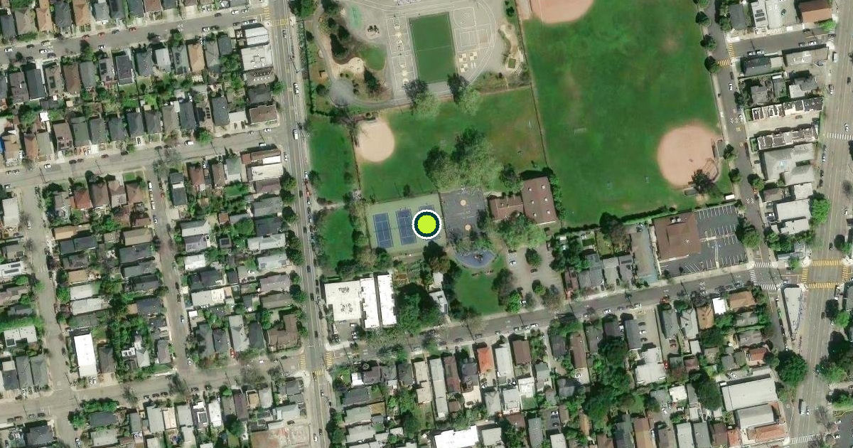 Satellite view of Oakland Pickleball Courts