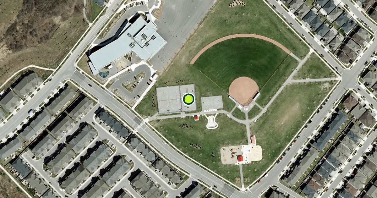 Satellite view of Oakville Pickleball Courts
