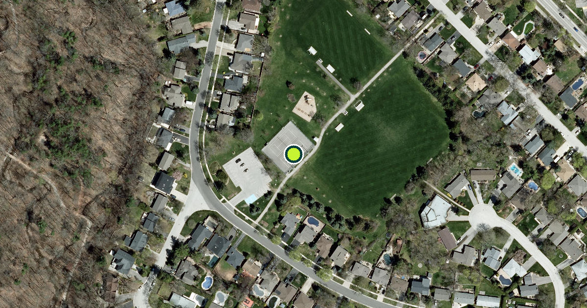 Satellite view of Oakville Pickleball Courts