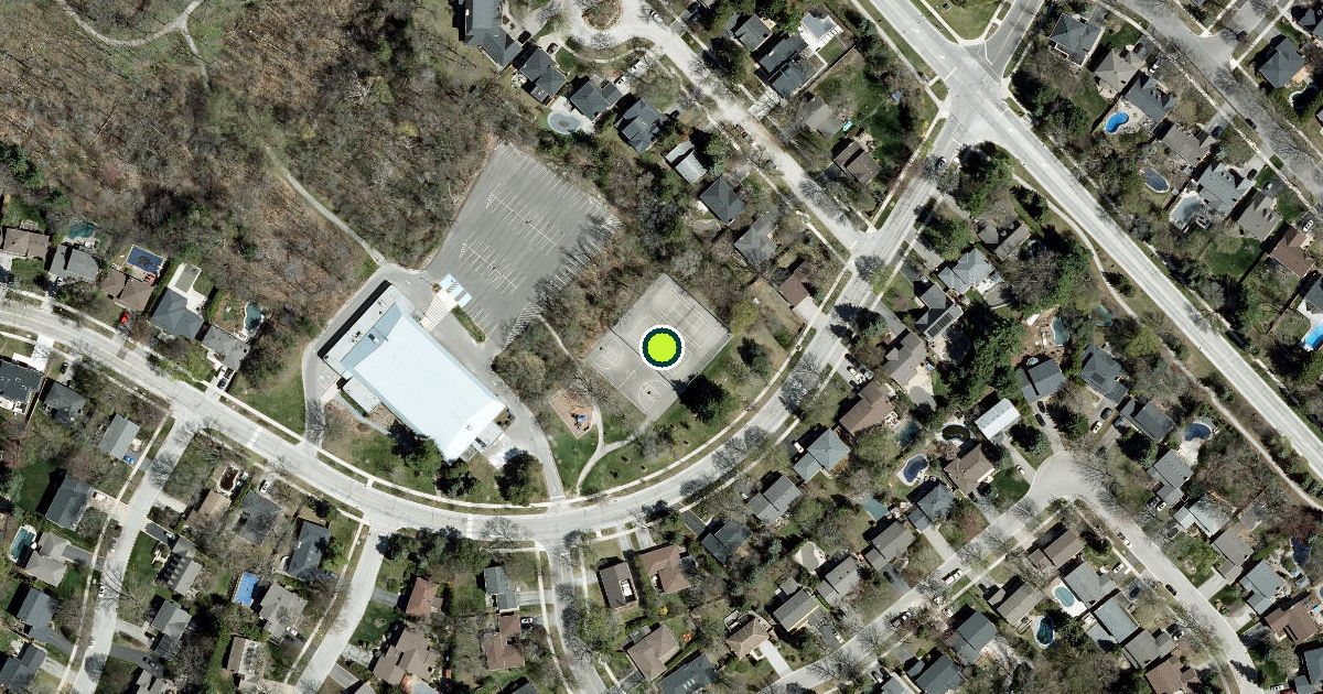 Satellite view of Oakville Pickleball Courts