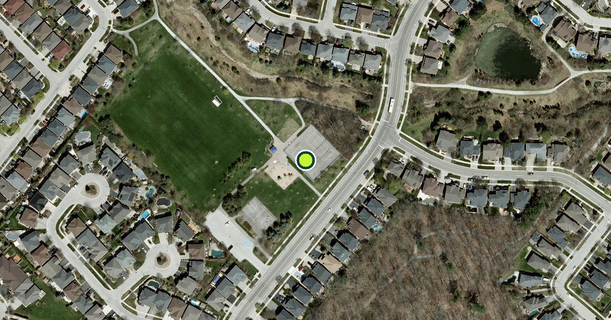 Satellite view of Oakville Pickleball Courts