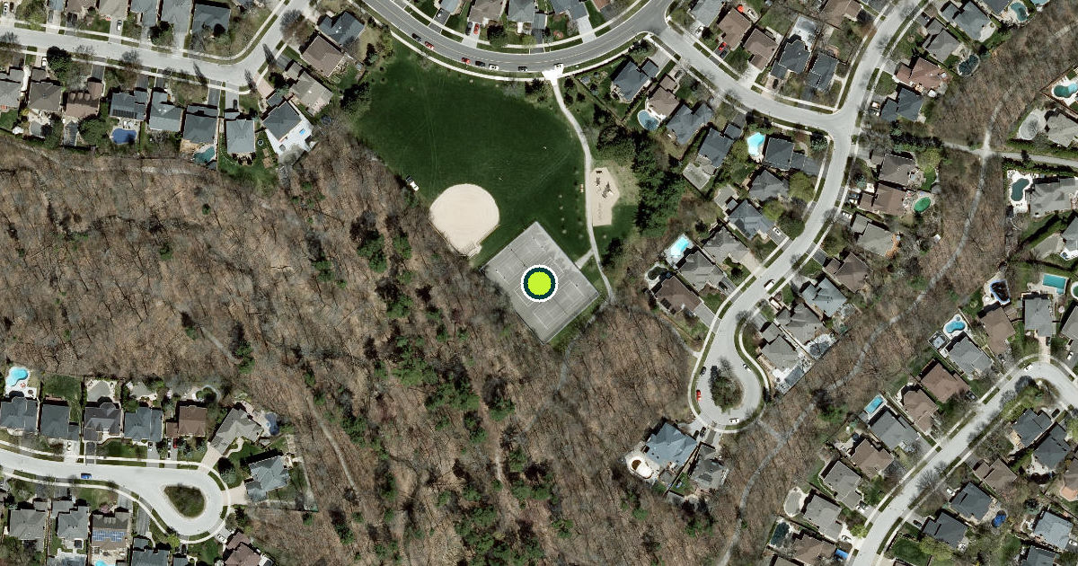 Satellite view of Oakville Pickleball Courts