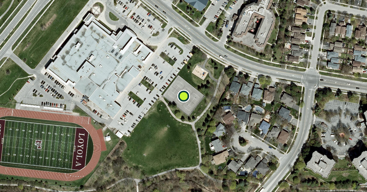 Satellite view of Oakville Pickleball Courts