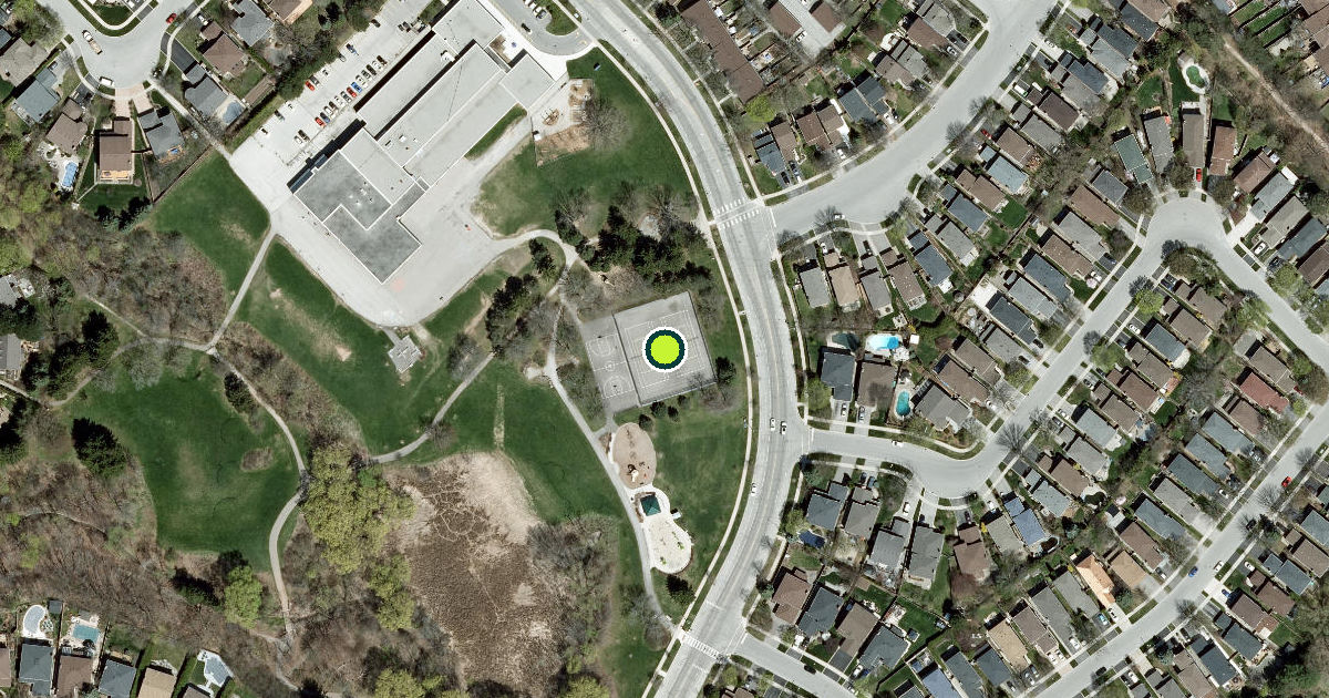 Satellite view of Oakville Pickleball Courts