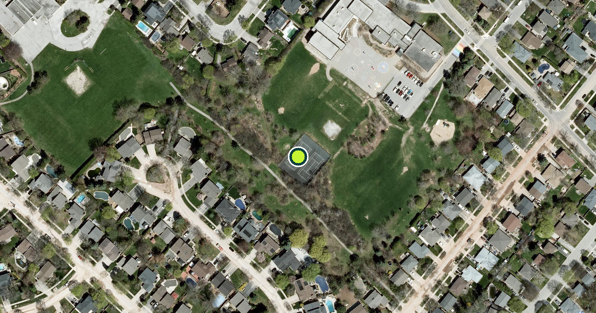 Satellite view of Oakville Pickleball Courts