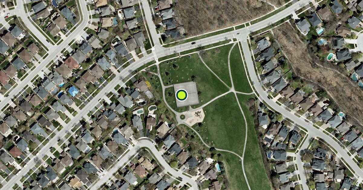 Satellite view of Oakville Pickleball Courts